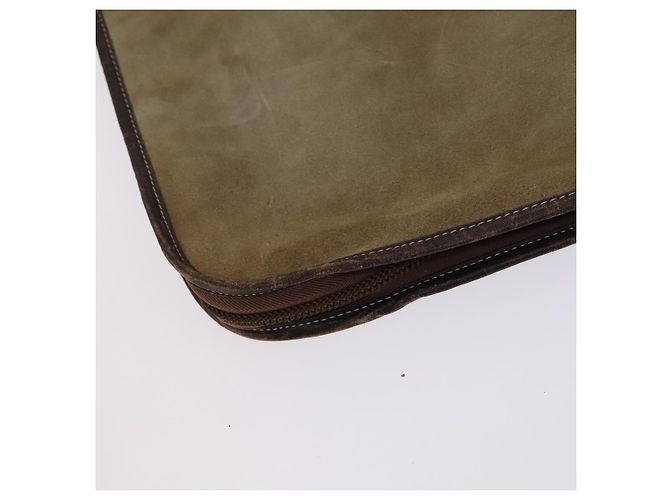 LOEWE Anagram Funda para Prendas Suede Beige Auth ac3727 - vista 14