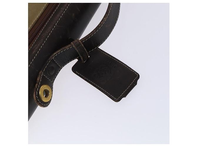 LOEWE Anagram Funda para Prendas Suede Beige Auth ac3727 - vista 17