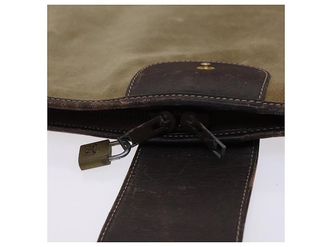 LOEWE Anagram Funda para Prendas Suede Beige Auth ac3727 - vista 19
