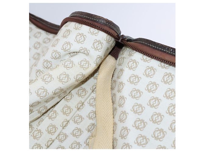 LOEWE Anagram Funda para Prendas Suede Beige Auth ac3727 - vista 22