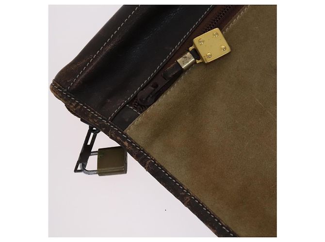 LOEWE Anagram Funda para Prendas Suede Beige Auth ac3727 - vista 24