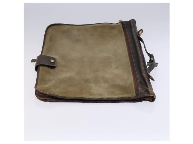 LOEWE Anagram Funda para Prendas Suede Beige Auth ac3727 - vista 3