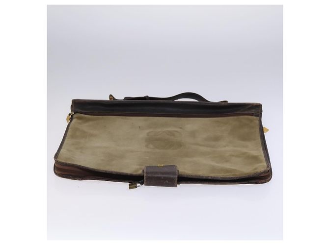 LOEWE Anagram Funda para Prendas Suede Beige Auth ac3727 - vista 5