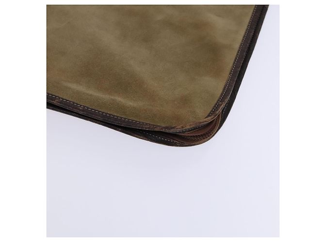 LOEWE Anagram Funda para Prendas Suede Beige Auth ac3727 - vista 9