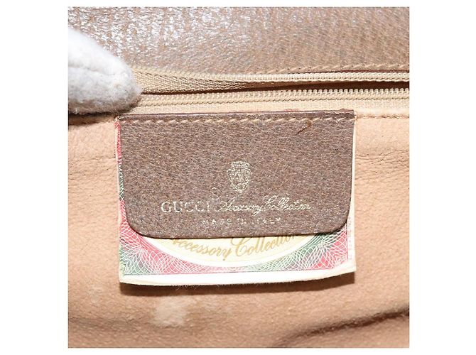 Borsa a spalla GUCCI GG Supreme PVC Beige Oro Auth BD1873 D'oro - vista 19