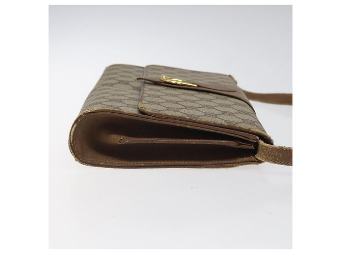 Borsa a spalla GUCCI GG Supreme PVC Beige Oro Auth BD1873 D'oro - vista 3
