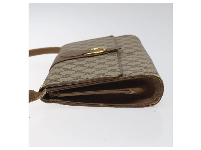 Borsa a spalla GUCCI GG Supreme PVC Beige Oro Auth BD1873 D'oro - vista 4