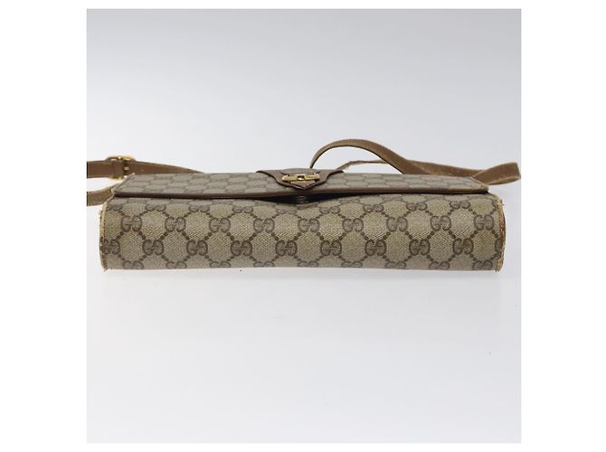 Borsa a spalla GUCCI GG Supreme PVC Beige Oro Auth BD1873 D'oro - vista 5