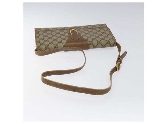 Borsa a spalla GUCCI GG Supreme PVC Beige Oro Auth BD1873 D'oro - vista 7