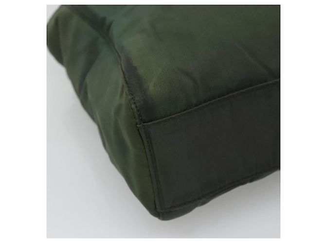 PRADA Borsa a Spalla con Catena in Nylon Verde Auth BD1448 - vista 15