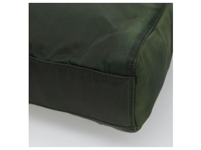 PRADA Borsa a Spalla con Catena in Nylon Verde Auth BD1448 - vista 16