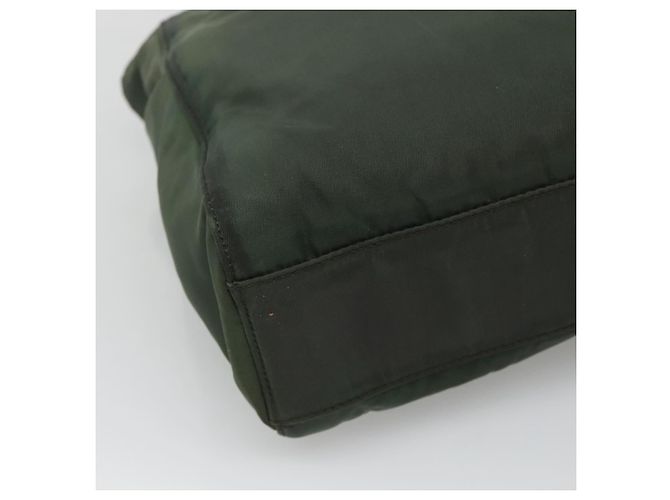 PRADA Borsa a Spalla con Catena in Nylon Verde Auth BD1448 - vista 17