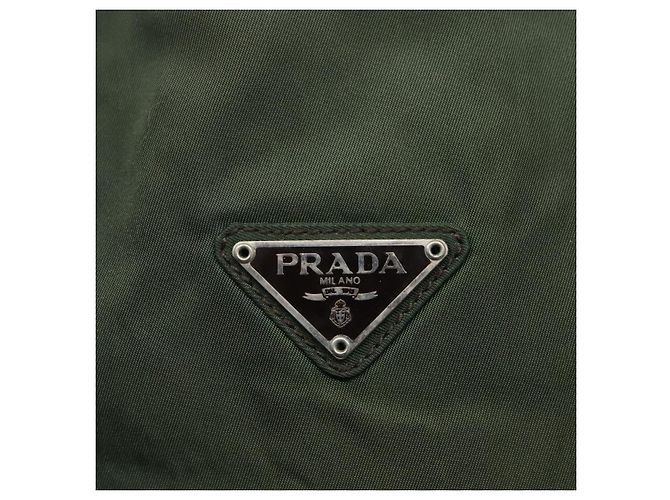 PRADA Borsa a Spalla con Catena in Nylon Verde Auth BD1448 - vista 18
