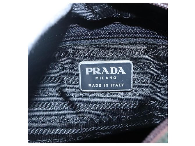 PRADA Borsa a Spalla con Catena in Nylon Verde Auth BD1448 - vista 19