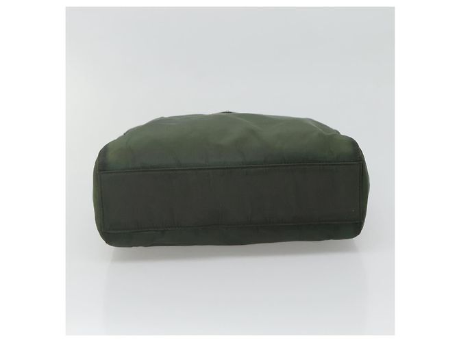 PRADA Borsa a Spalla con Catena in Nylon Verde Auth BD1448 - vista 5