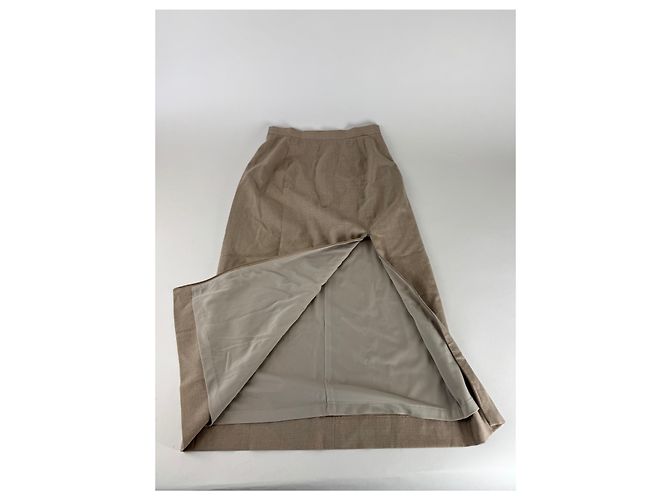 Vintage Givenchy Wool Skirt Gray 38/M Brown - view 11