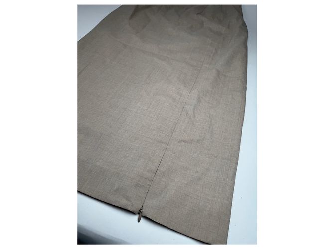Vintage Givenchy Wool Skirt Gray 38/M Brown - view 12