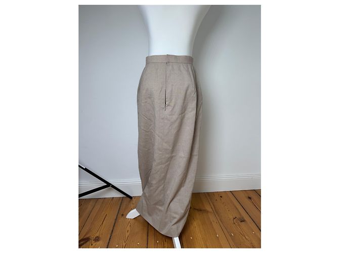 Vintage Givenchy Wool Skirt Gray 38/M Brown - view 2