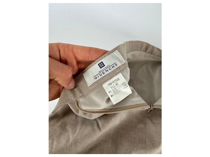 Vintage Givenchy Wool Skirt Gray 38/M Brown - view 8