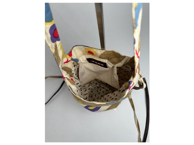 Vintage Marni mehrfarbige Canvas Schultertasche Mehrfarben - Ansicht 8