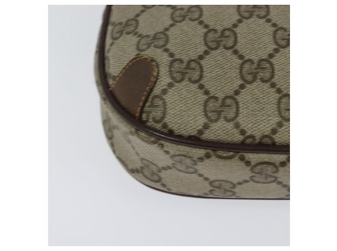 GUCCI GG Supreme Web Sherry Line Borsa PVC Beige Oro 156 02 066 Auth ki5606 D'oro - vista 15