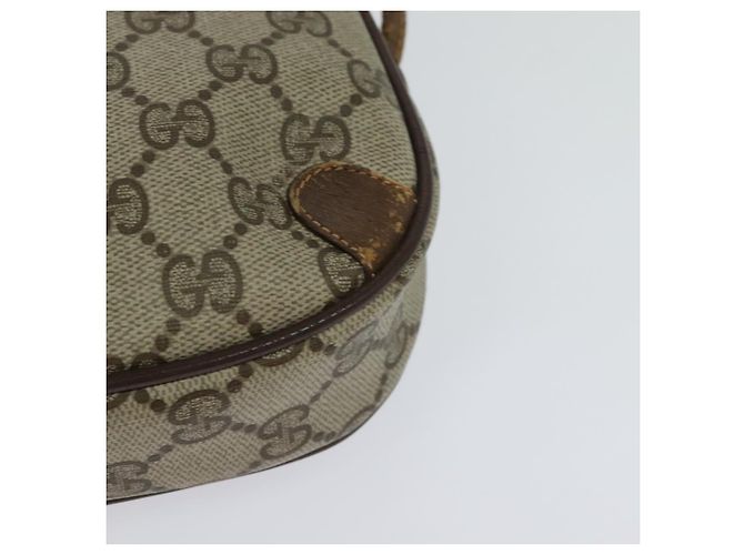 GUCCI GG Supreme Web Sherry Line Borsa PVC Beige Oro 156 02 066 Auth ki5606 D'oro - vista 16