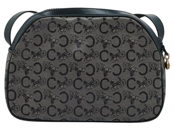 Céline Borsa a Spalla CELINE C Sulky PVC Blu Navy Oro Auth ep8365 D'oro - vista 2