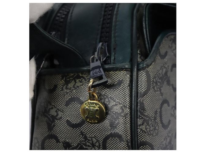 Céline Borsa a Spalla CELINE C Sulky PVC Blu Navy Oro Auth ep8365 D'oro - vista 22