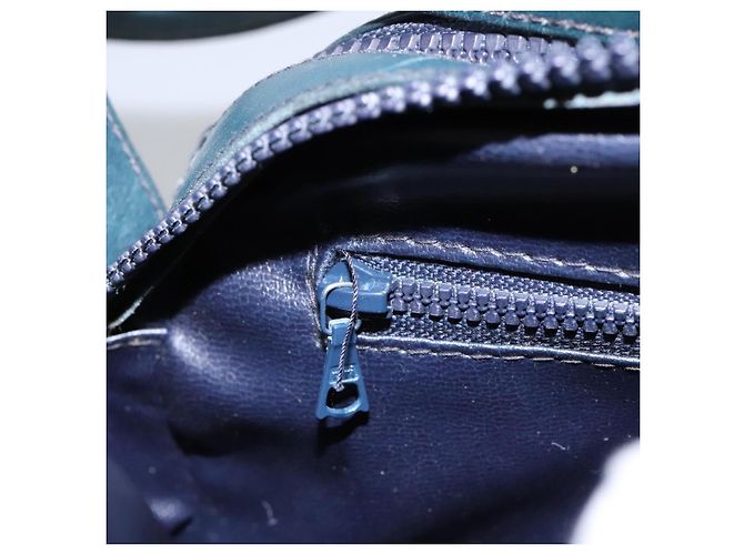 Céline Borsa a Spalla CELINE C Sulky PVC Blu Navy Oro Auth ep8365 D'oro - vista 25