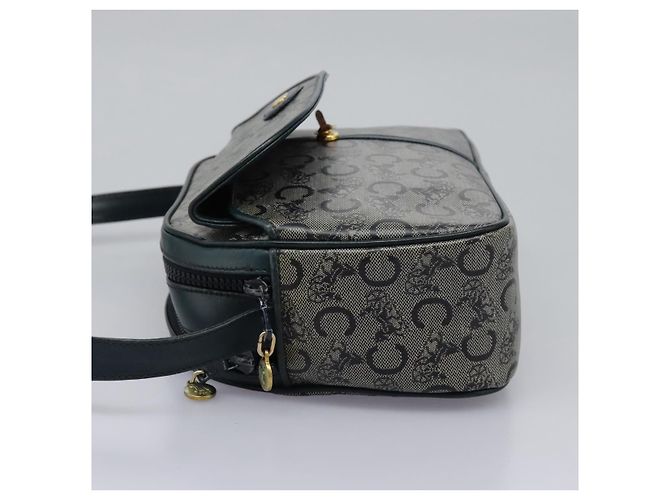 Céline Borsa a Spalla CELINE C Sulky PVC Blu Navy Oro Auth ep8365 D'oro - vista 3