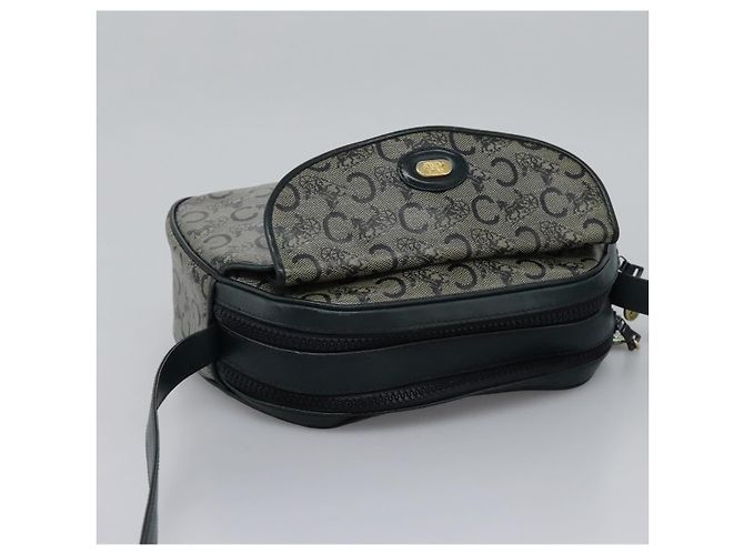 Céline Borsa a Spalla CELINE C Sulky PVC Blu Navy Oro Auth ep8365 D'oro - vista 6