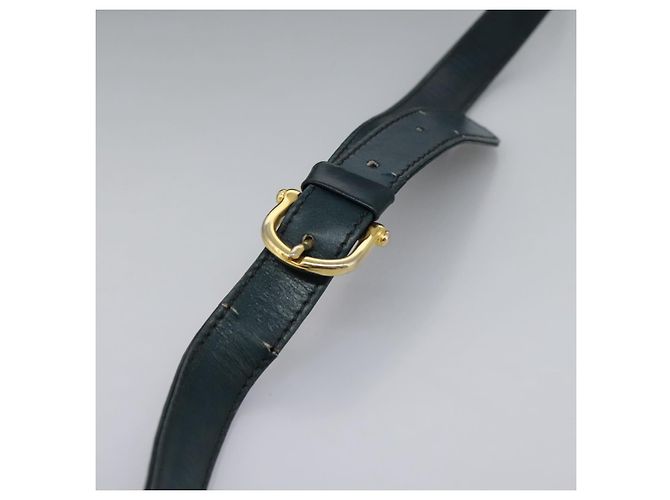 Céline Borsa a Spalla CELINE C Sulky PVC Blu Navy Oro Auth ep8365 D'oro - vista 8