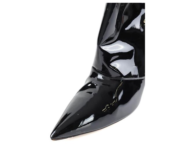 Paul Andrew Botas de couro verniz preto - vista 5