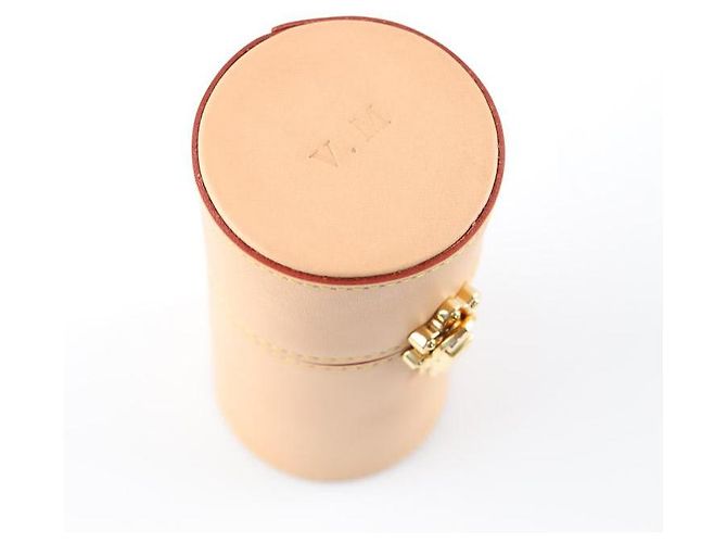 Louis Vuitton Estuche de viaje - perfume de 100ml en cuero Beige - vista 2
