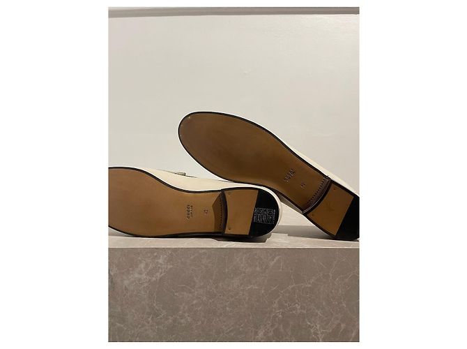 Mules e zoccoli GUCCI T.EU 42 Pelle Bianco - vista 4