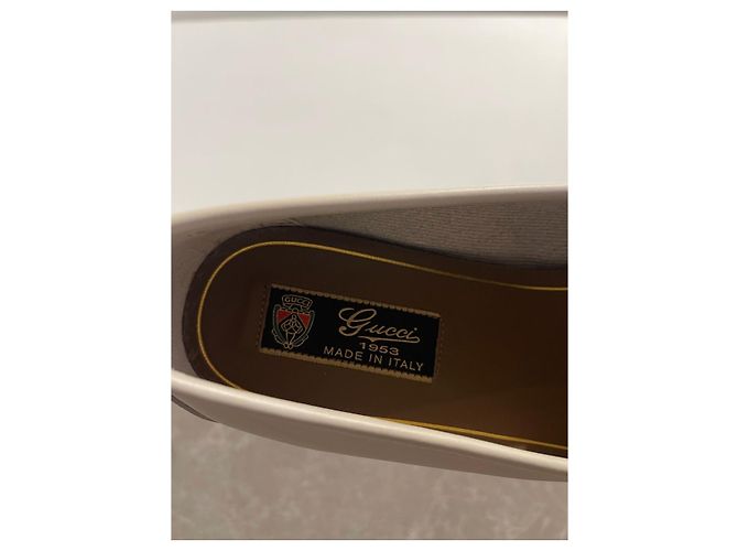 Mules e zoccoli GUCCI T.EU 42 Pelle Bianco - vista 7