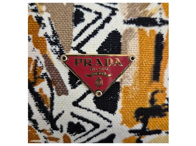 Borsa stampata Venezia di PRADA Rosso - vista 2