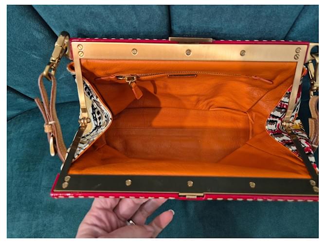 Borsa stampata Venezia di PRADA Rosso - vista 8