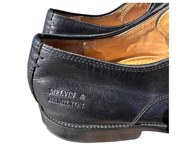 Melvin & Hamilton Alex scarpe stringate in pelle nere taglia 44 Nero - vista 2