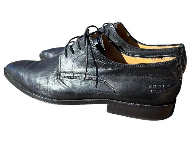 Melvin & Hamilton Alex scarpe stringate in pelle nere taglia 44 Nero - vista 4