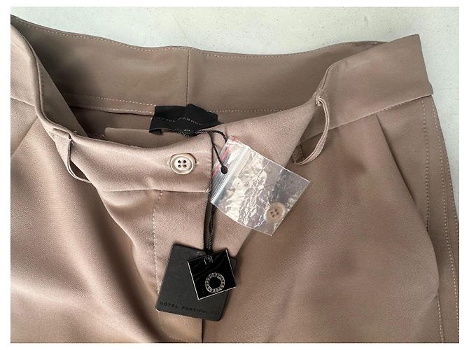 Pantalones Cigarette Hôtel Particulier Beige - vista 2