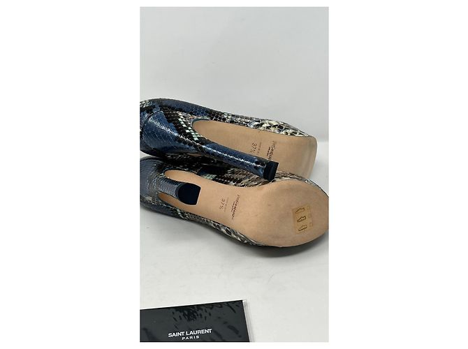 Saint Laurent Python Pumps Blue - view 8