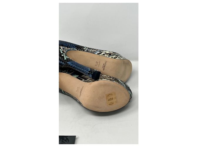 Saint Laurent Python Pumps Blue - view 9