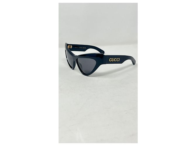 Gucci Sonnenbrille Katzenform Schwarz Acetat - Ansicht 2