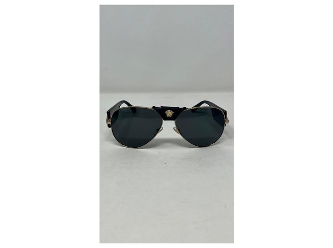 Gafas de sol Versace negras de metal Negro - vista 2