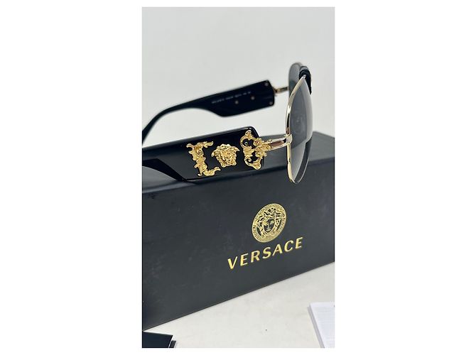 Gafas de sol Versace negras de metal Negro - vista 7