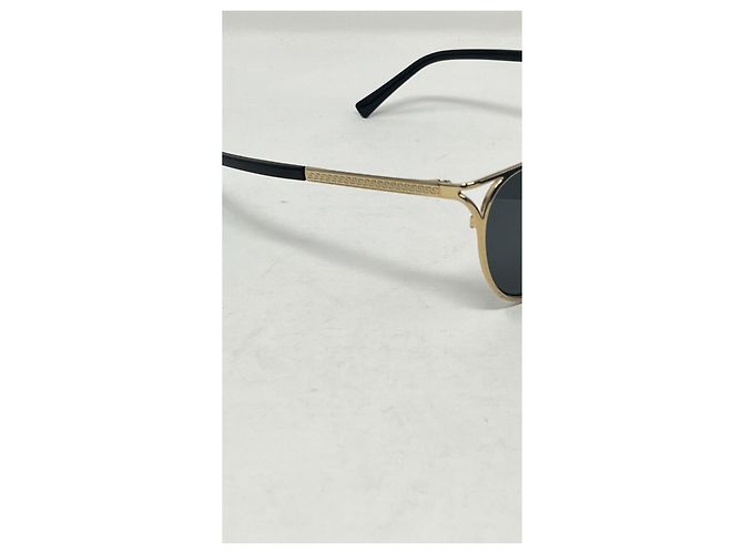 Occhiali da sole Versace Medusa in metallo blu - vista 3