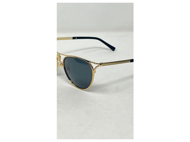 Occhiali da sole Versace Medusa in metallo blu - vista 5