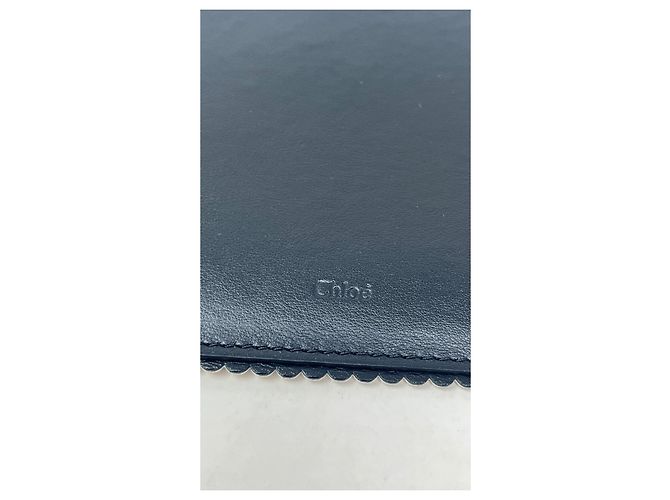 Pochette Chloé Piccola in pelle bicolore bianco e nero - vista 6
