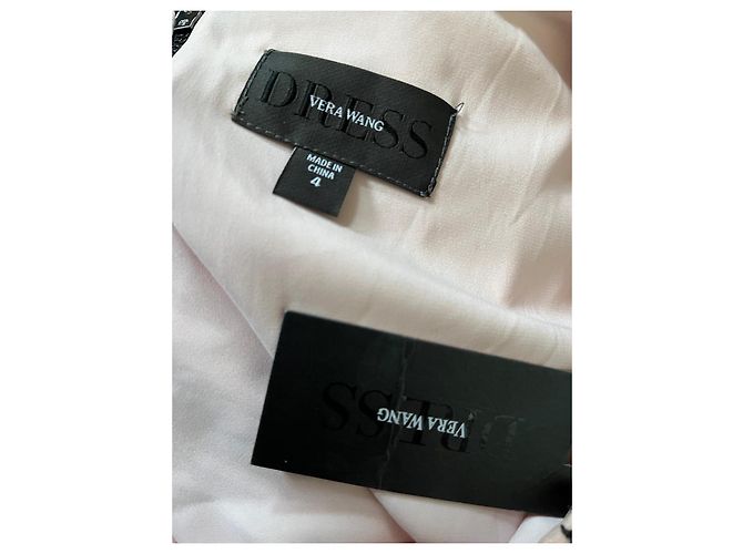 Vestido de encaje negro y nude de Vera Wang Rosa Carne - vista 6